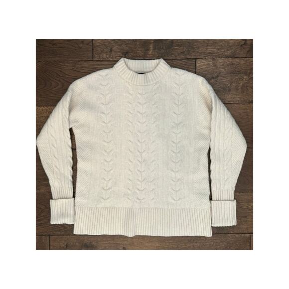 Banana Republic Cream Cable Knit Sweater - Picture 1 of 6
